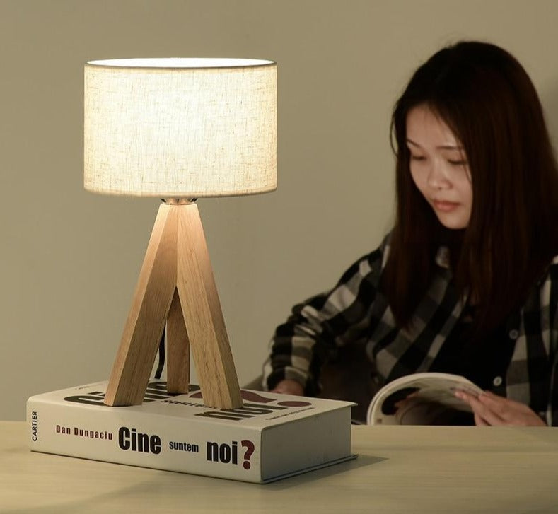 Lizbeth - Tripod Wooden Base Lamp